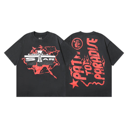 H009 Hellstar Links Signature Artwork Oversized Tee