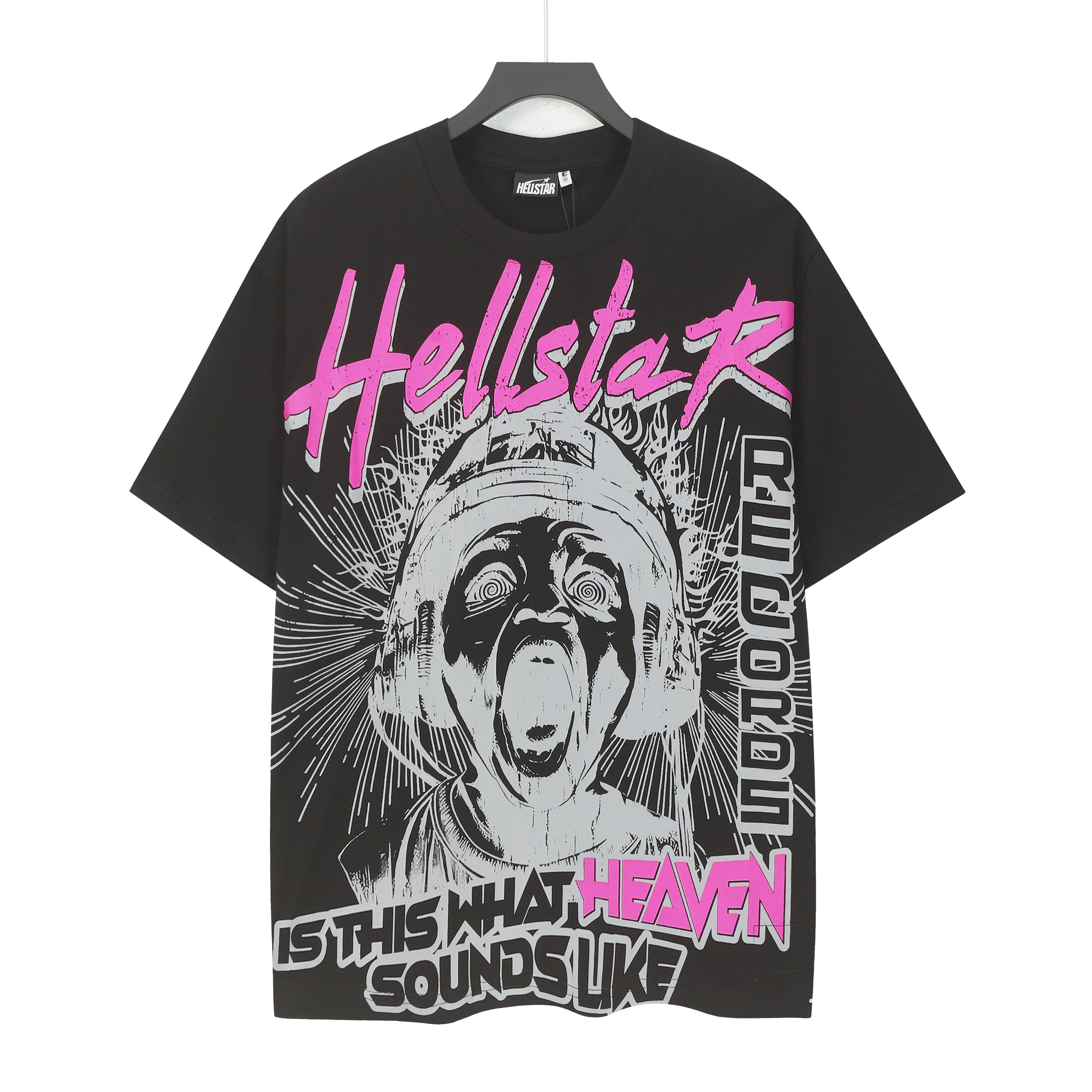 HS8003Hellstar Powered By The Star Retro Print T‑Shirt