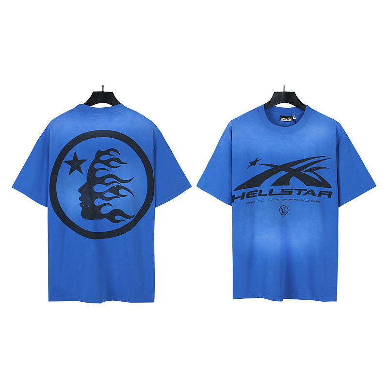 HS8015 Hellstar Sacred Symbol Vintage Washed Graphic T‑Shirt
