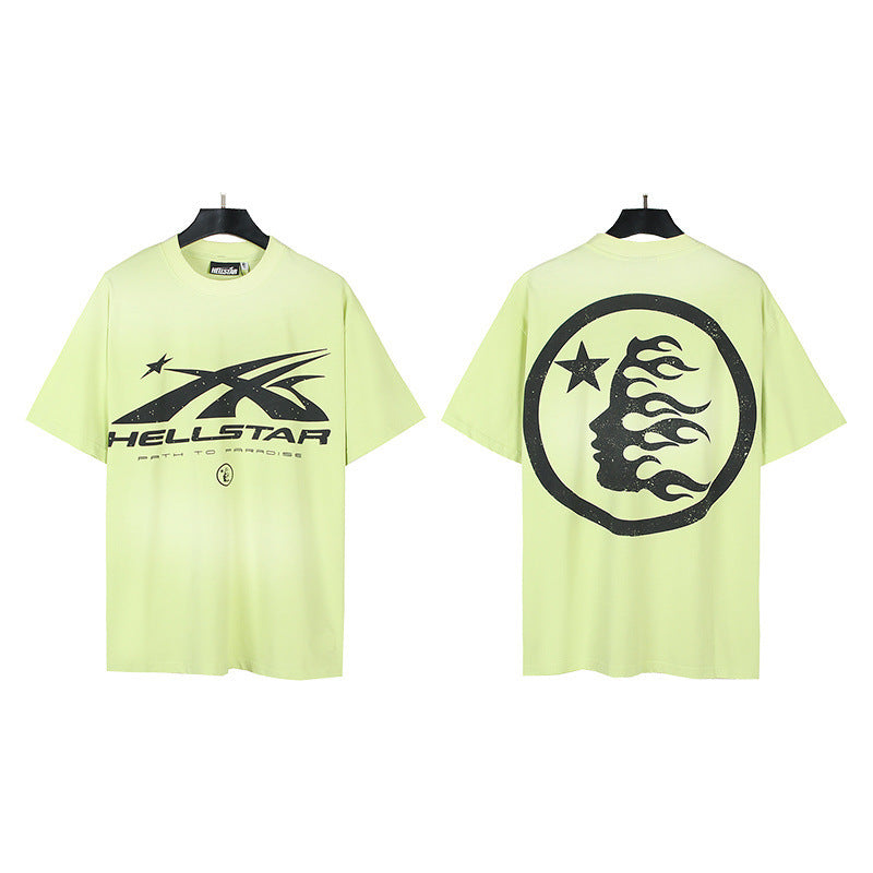 HS8015 Hellstar Sacred Symbol Vintage Washed Graphic T‑Shirt