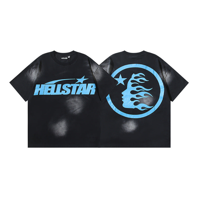 HS8015 Hellstar Sacred Symbol Vintage Washed Graphic T‑Shirt
