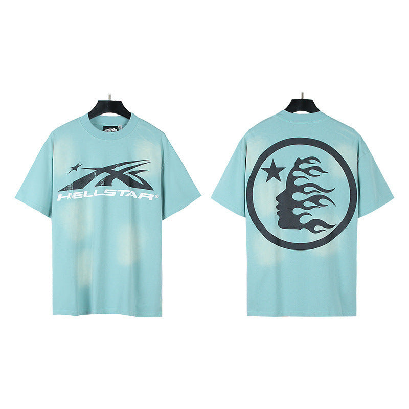 HS8015 Hellstar Sacred Symbol Vintage Washed Graphic T‑Shirt