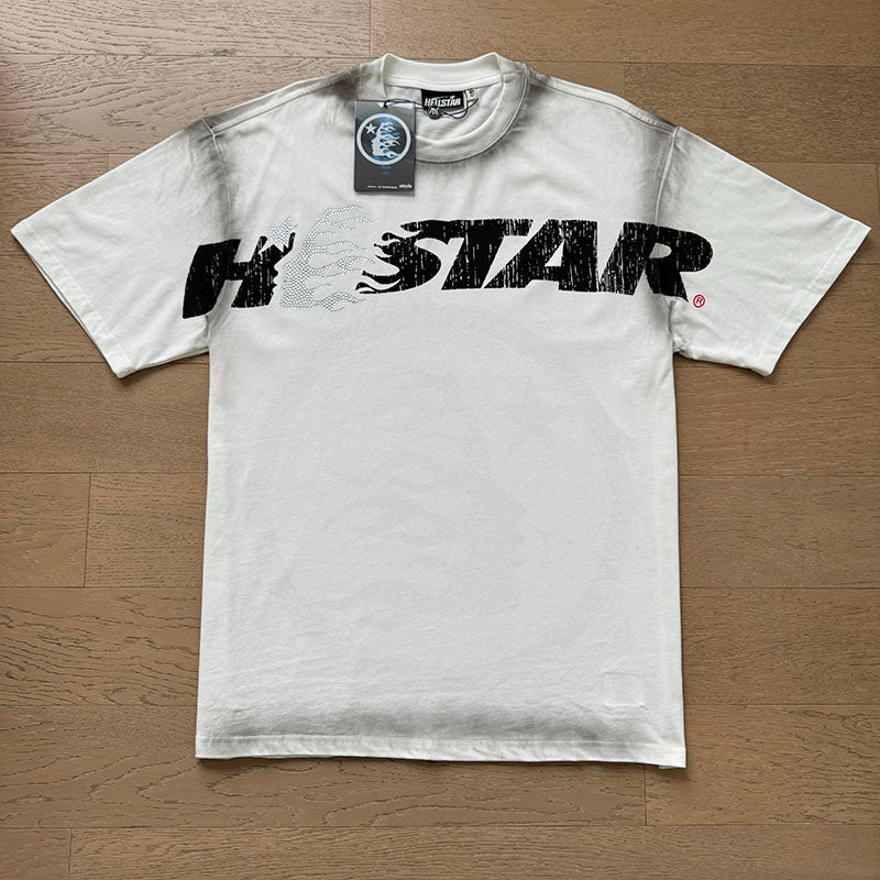HS8001Hellstar Path To Paradise Graphic Tee Distressed Print
