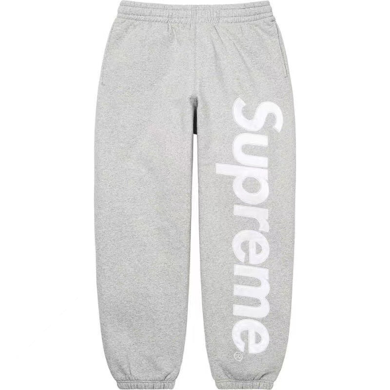 Sup Box Logo Sweatpants, Heavyweight Fleece Streetwear Jogger Pants