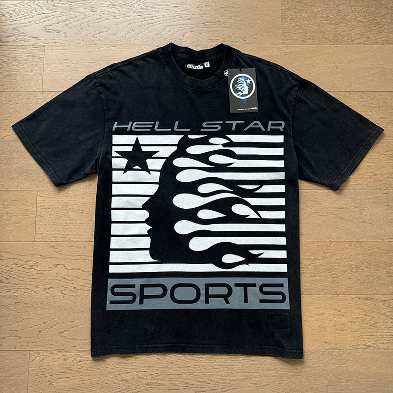 HS8002Hellstar Sports Logo Short Sleeve Graphic T‑Shirt