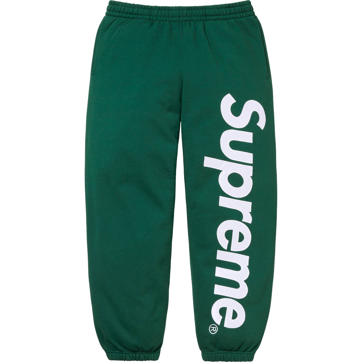 Sup Box Logo Sweatpants, Heavyweight Fleece Streetwear Jogger Pants