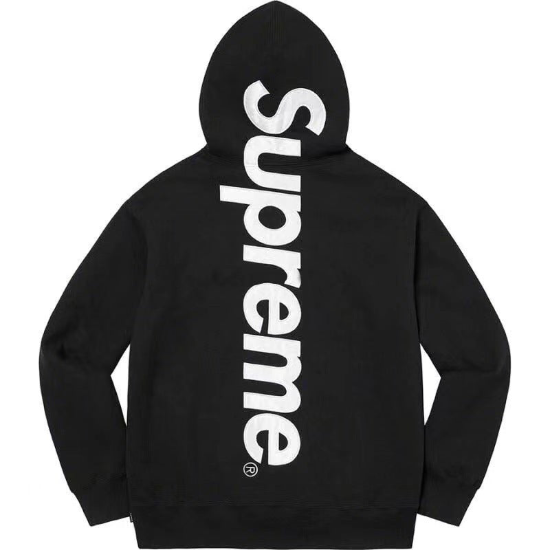 Sup Box Logo Hoodie, Classic Heavyweight Cotton Streetwear Pullover