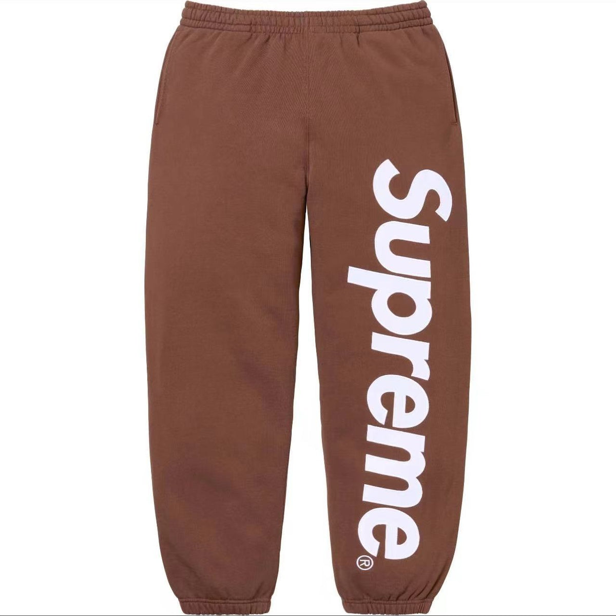 Sup Box Logo Sweatpants, Heavyweight Fleece Streetwear Jogger Pants